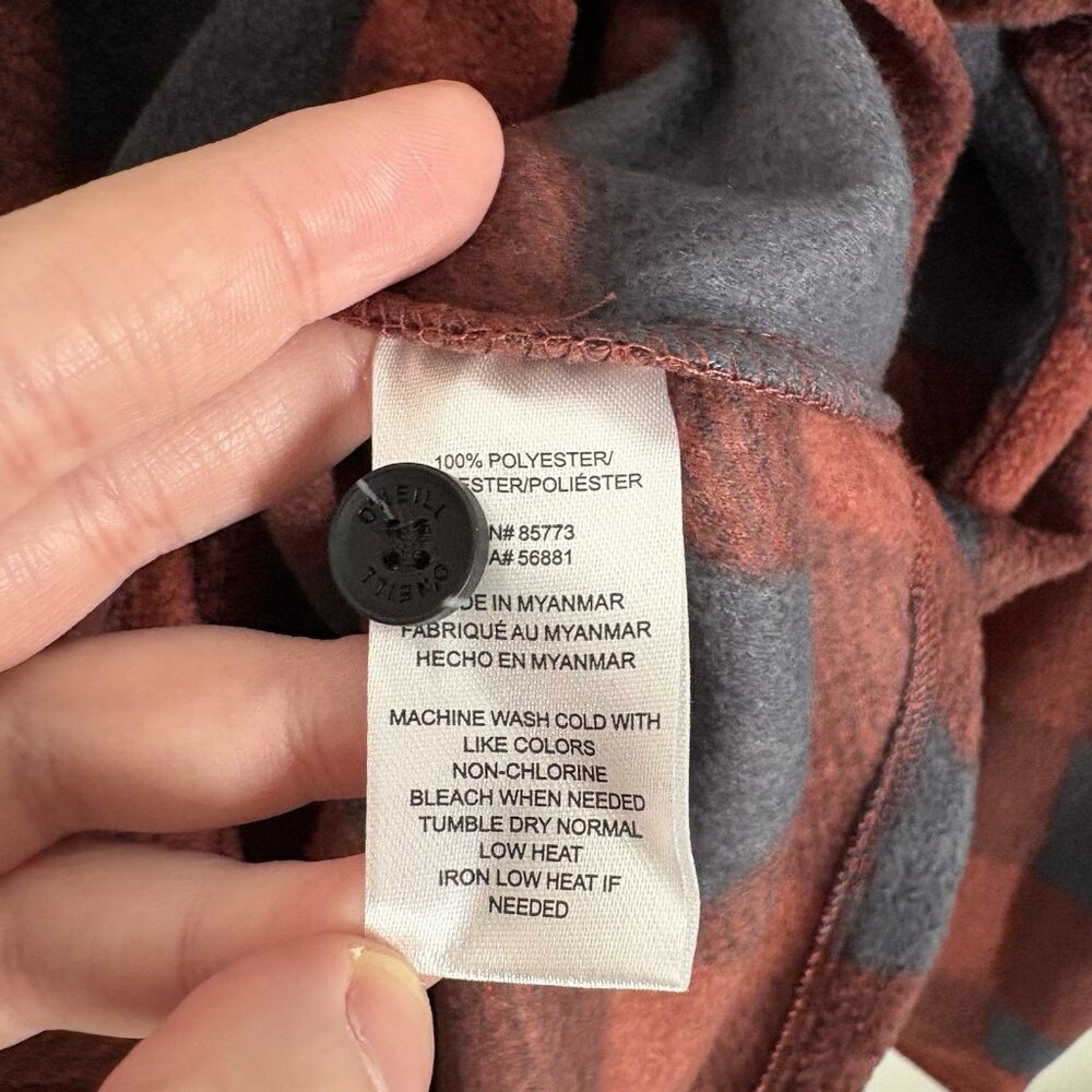 O’Neill Men M Arctic Check Superfleece Snap Button Cozy Shacket Shirt Jacket NWT - Picture 12 of 13